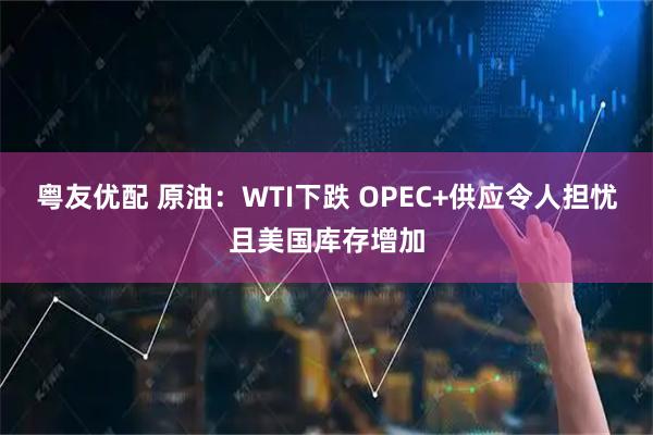 粤友优配 原油：WTI下跌 OPEC+供应令人担忧且美国库存增加
