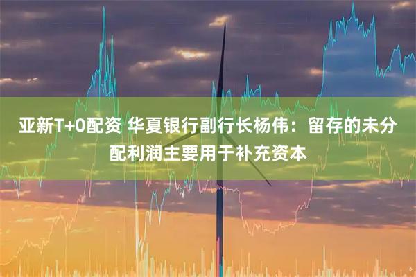 亚新T+0配资 华夏银行副行长杨伟：留存的未分配利润主要用于补充资本